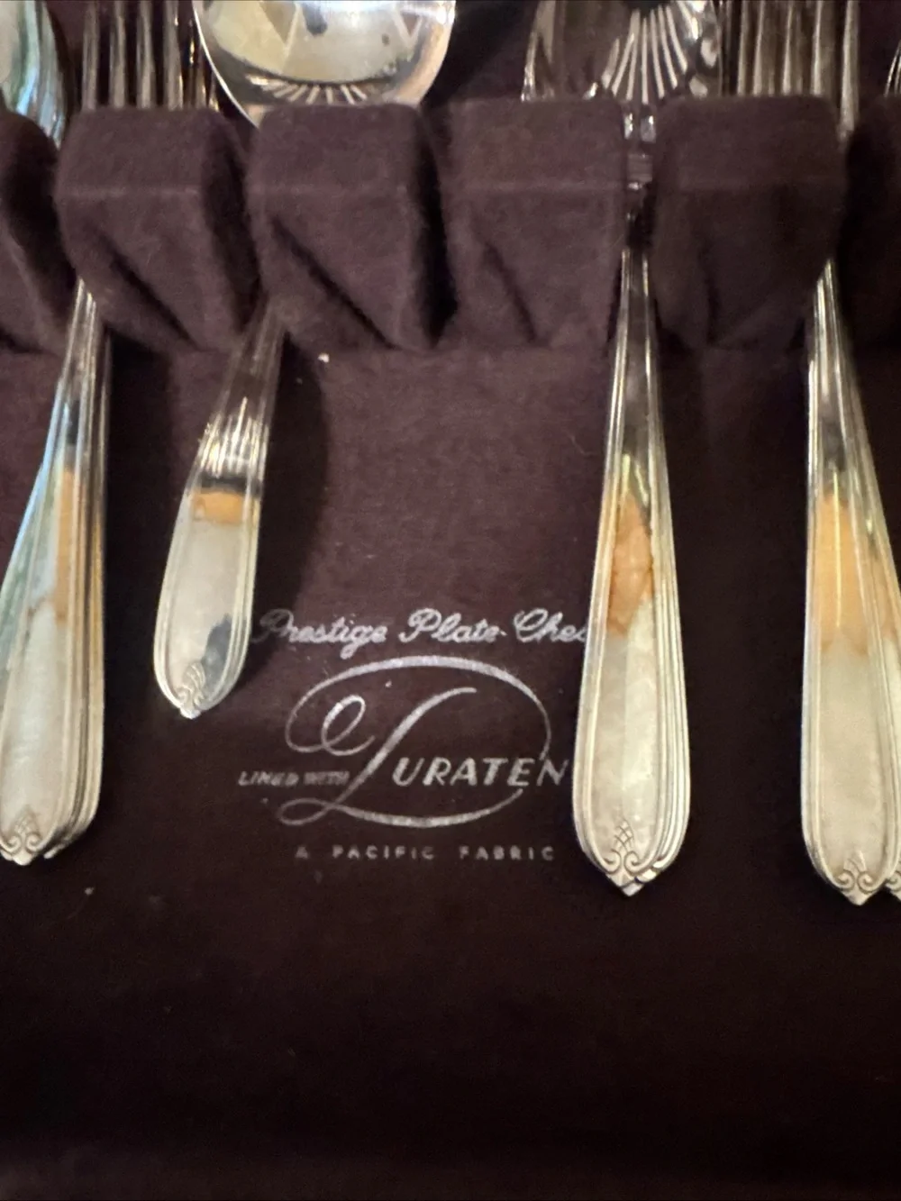 Vintage 46 Piece Set Prestige Plate silverplated flatware set Chaumont Pattern
